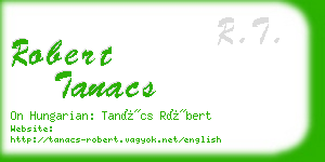 robert tanacs business card
